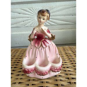 Vintage 50's Chadwicks  Pink Victorian Lady Vanity Lipstick Holder